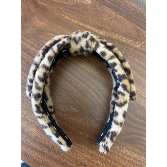 NEW Lele Sadoughi Veronica Fleece Knotted Bow Headband Women's One Size - Picture 4 of 9